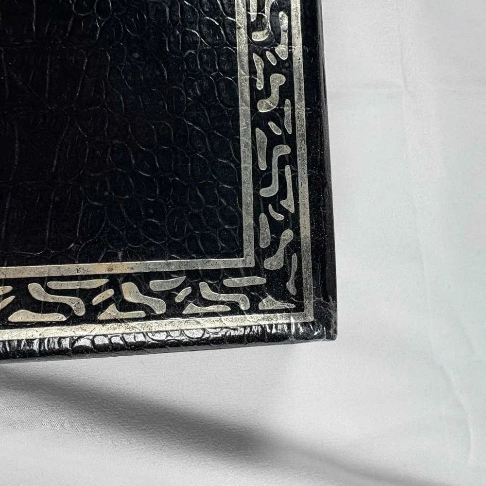 Buxton Black Velvet Jewelry Box Organizer Ring Holder Rectangle Case